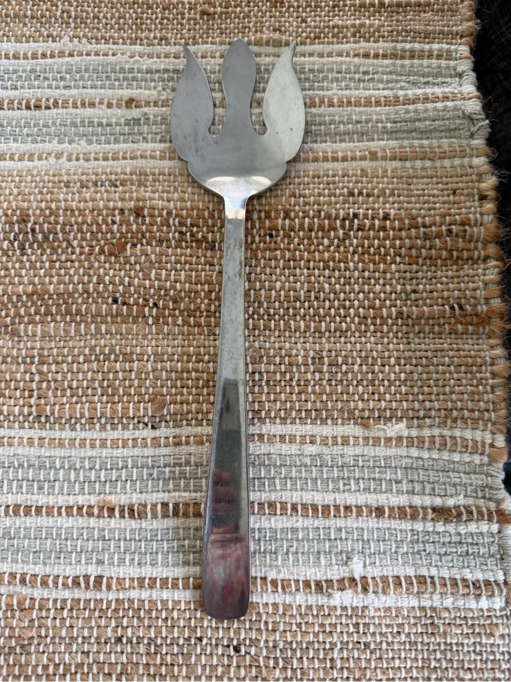 Stainless Steel Salad Serving Fork - Silver